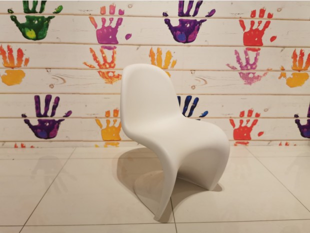 Sedia senza braccioli Vitra Panton Junior Bianca