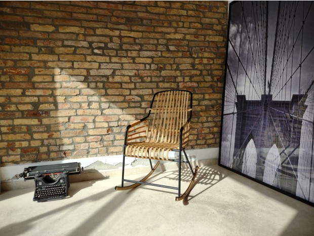 Sedia con braccioli Casamania Raphia Rocking