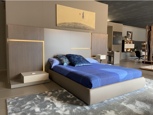 Letto matrimoniale con contenitore MisuraEmme Ghiroletto