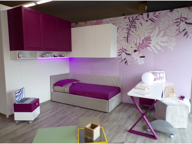 Cameretta letto singolo Moretti Compact WallBox