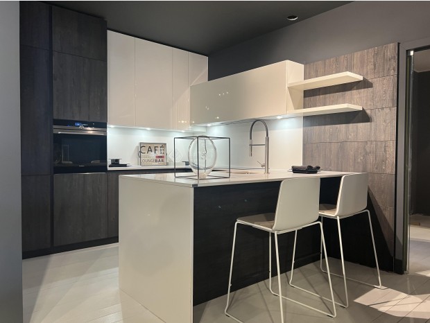 Cucina con penisola Camagni Cucine Dakota wood