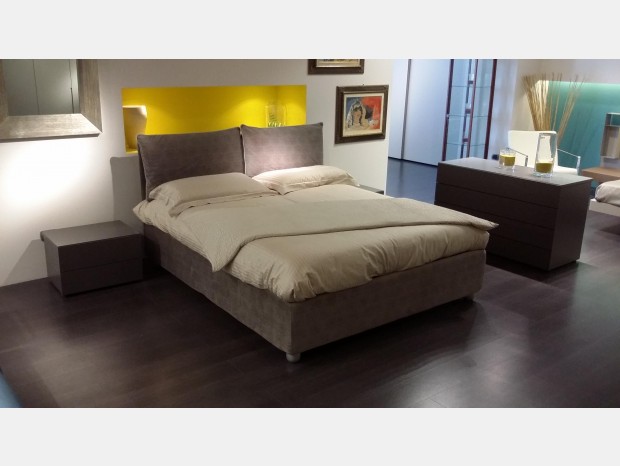 Letto matrimoniale con contenitore Artigianaletti Clay