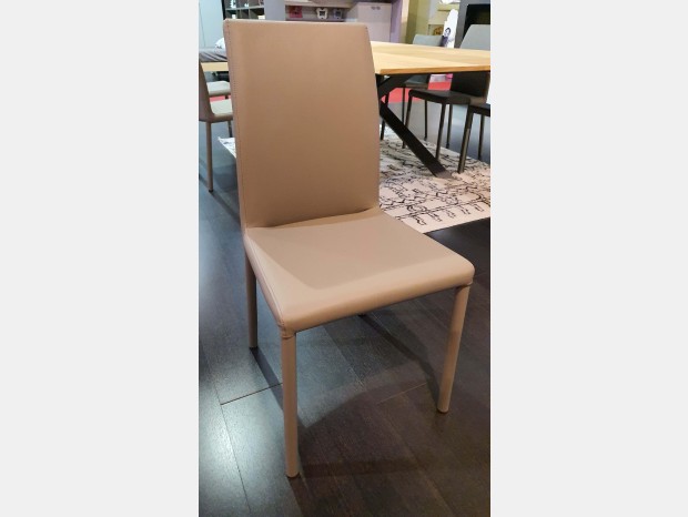 Sedia senza braccioli Ozzio caramel fango