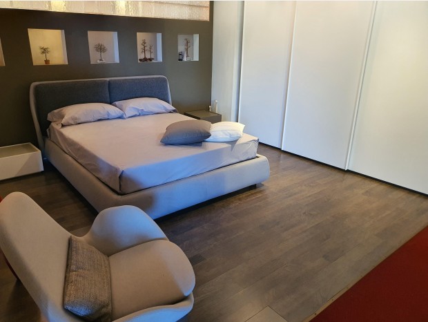 Letto matrimoniale con contenitore Ditre Italia BEND GRIGIO