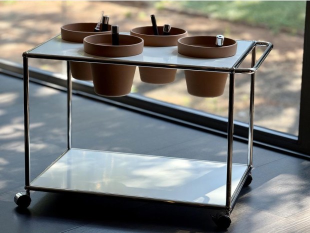 Carrello USM Haller carrello porta vasi, piante aromatiche, ecc