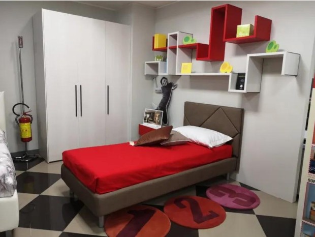 Cameretta letto singolo Moretti Compact Kids Collection