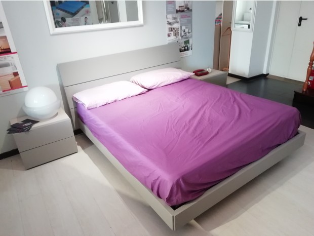 Gruppo letto Elli F.lli Letto "Tabatha Q" + Comodino "Logo"