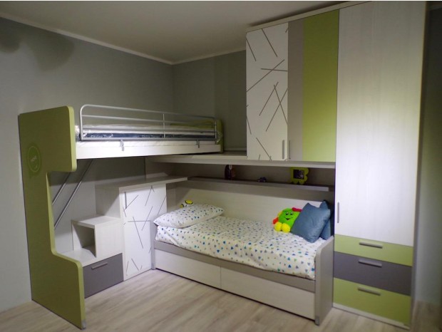 Cameretta con soppalco Doimo Cityline Quick & Smart