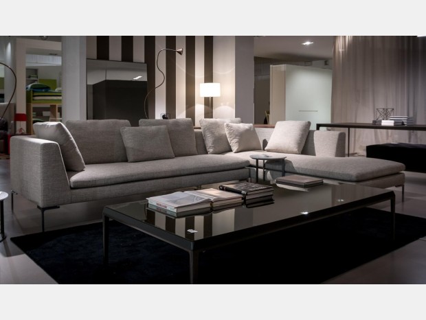 Divano Chaise-longue B&B Italia Charles - con penisola DX o SX
