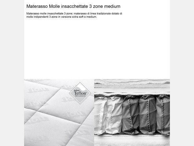Materasso Flou Mam3 cm 170x200 Cotone/Lana