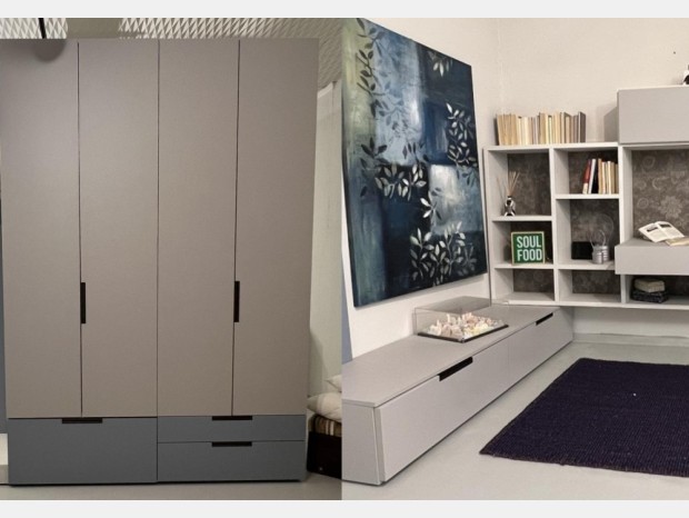Cameretta letto singolo Ferrimobili FRAME