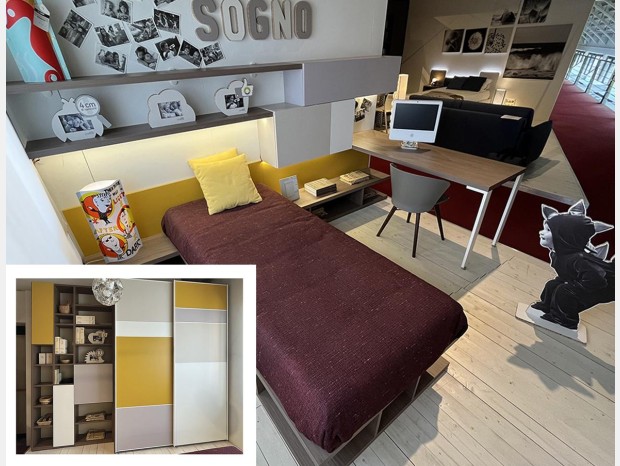Cameretta letto singolo Doimo Cityline Archimede