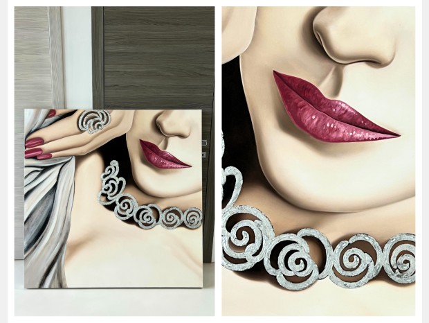 Quadro Produzione Artigianale Volto di donna