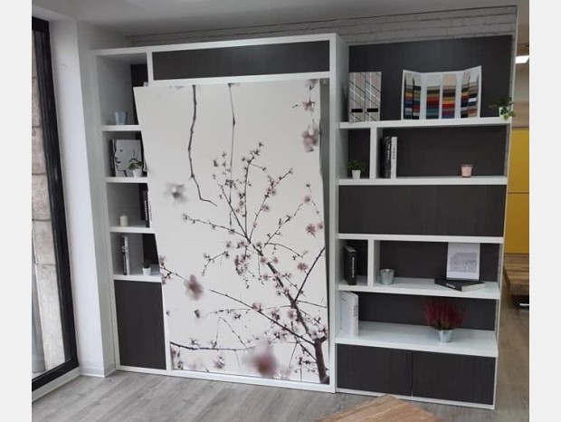 Letto a scomparsa Molteni Home Revolution ZENITH CON SERIGRAFIA