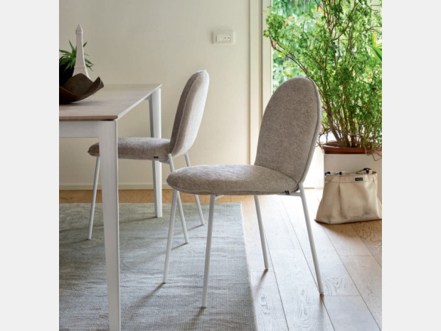 Sedia senza braccioli Connubia | Riley Mid (Offerta 4 pezzi)