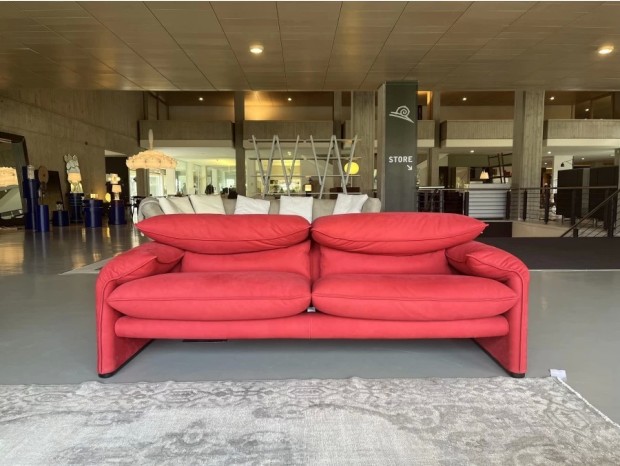 Divano Cassina Maralunga Nabuk rosso
