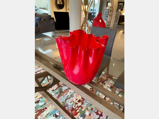 Vaso Venini Fazzoletto grande rosso