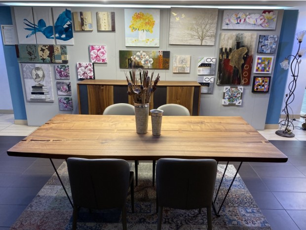 Tavolo rettangolare Arte Brotto NOCE + credenza