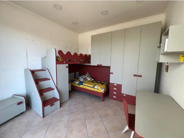 Cameretta con soppalco Febal Casa Grigio e Rosso