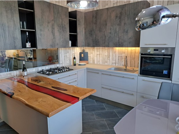 Cucina con penisola Febal Casa Modula
