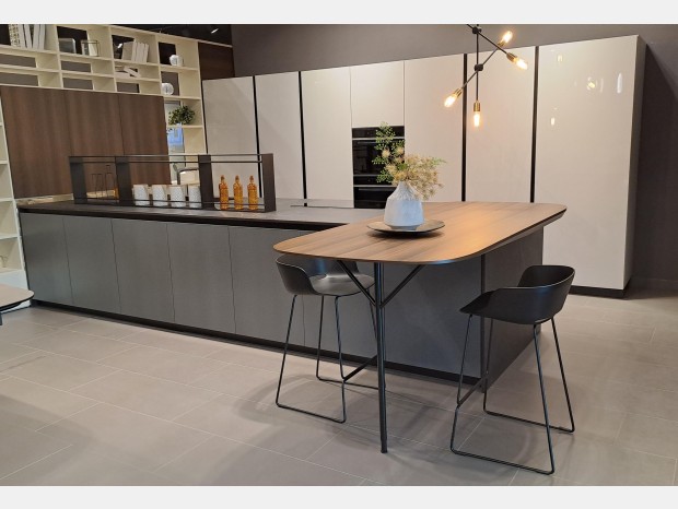 Cucina con Isola Febal Casa Modula line, Origina sagoma 37