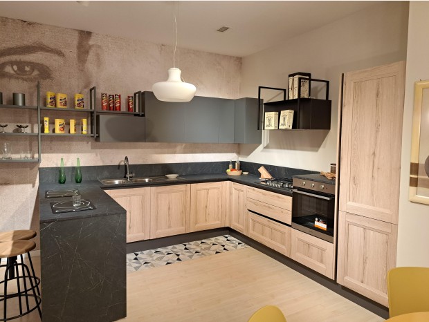Cucina con penisola Colombini Riviera + Quadra