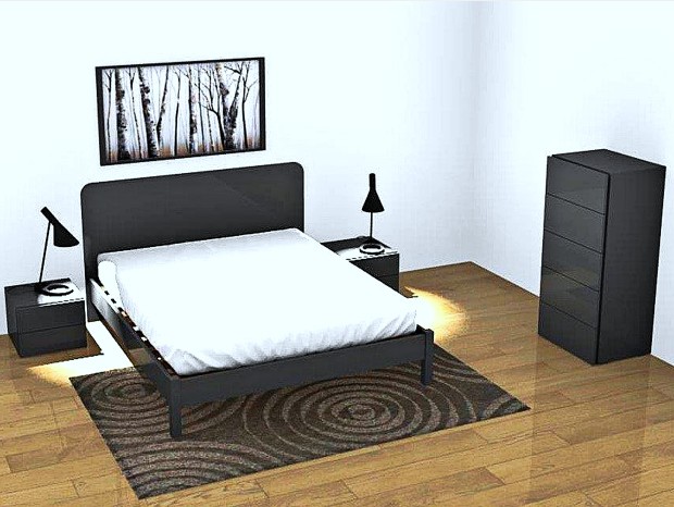 Letto con gruppo Colombini Letto "Sector" + Gruppo "Look"