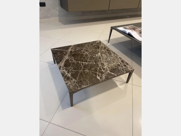 Tavolino quadrato Rimadesio Tray Marmo