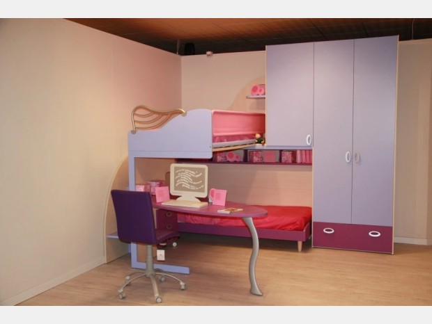 Cameretta con soppalco Moretti Compact concept smart