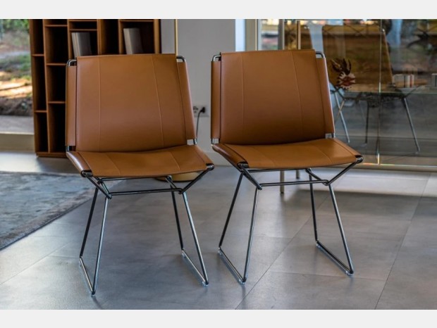 Sedia senza braccioli MDF NEIL LEATHER