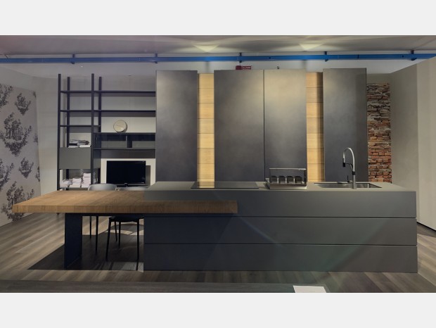 Cucina con Isola Modulnova BLADE METALLI