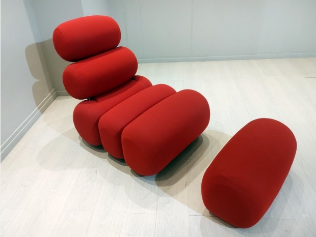 Poltrona con pouf Presotto Italia Bruco