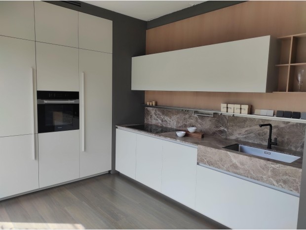 Cucina lineare Ernestomeda one grigio seta
