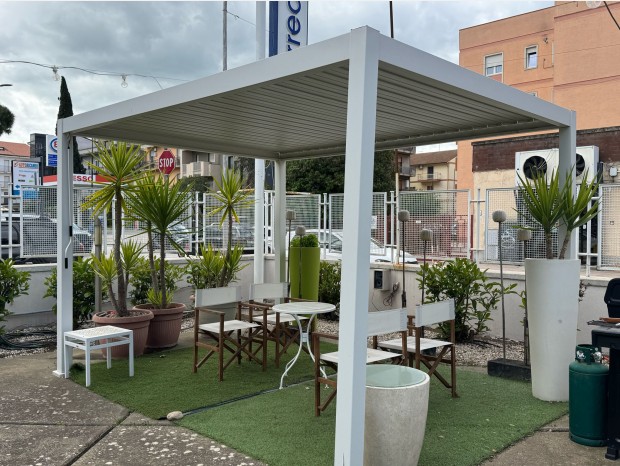 Gazebi Bizzotto PERGOLA PACIFIC 3X4 BIANCO