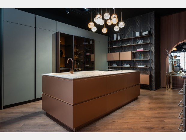 Cucina con Isola Doimo Cucine D23 - Oro Rosa