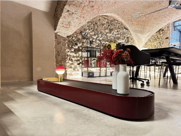 Tavolino ovale Living Divani Coffe table contenitore Flap Ovale