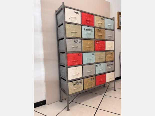 Contenitore Produzione Artigianale Cassettiera 24 cassetti