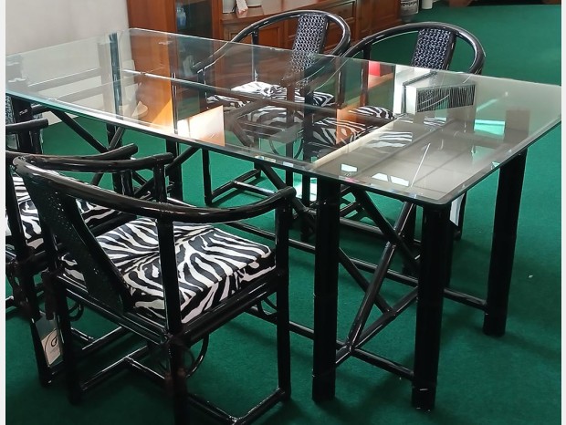 Tavolo rettangolare Produzione Artigianale Rattan Lux