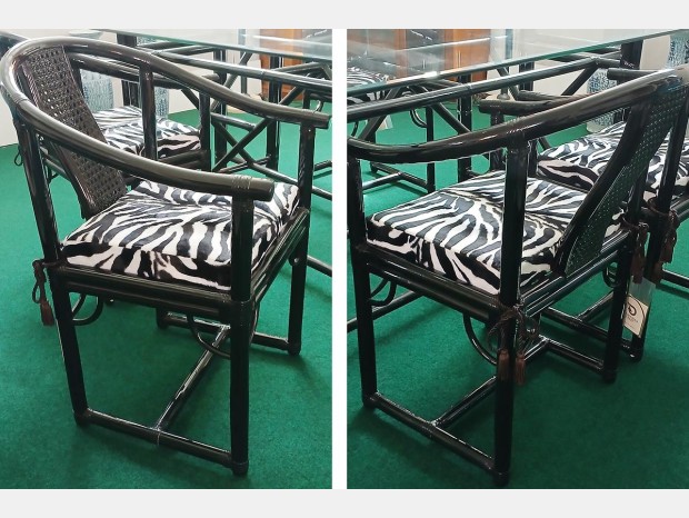 Sedia con braccioli Produzione Artigianale Rattan Animalier