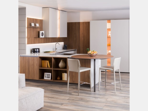 Cucina con penisola Diotti.com PLAN 01 OUTLET
