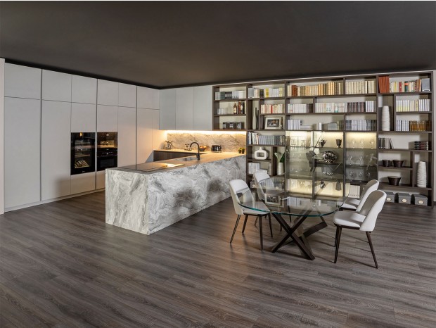 Cucina con penisola Diotti.com KLAB 01 OUTLET