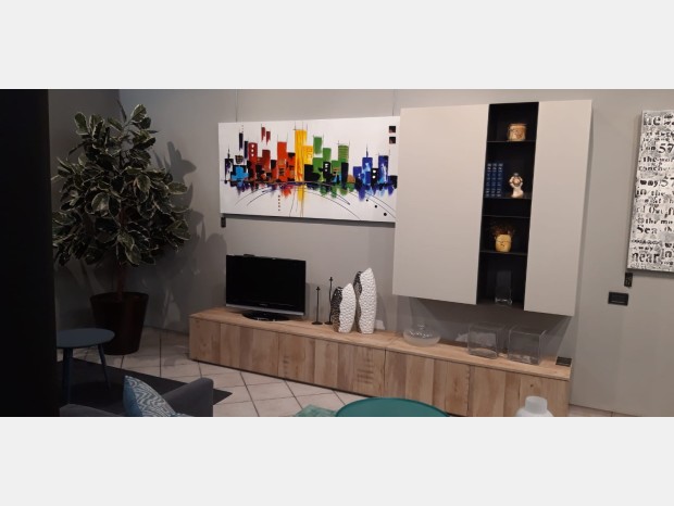 Soggiorno componibile Arredo3 Fango e Quercia Light