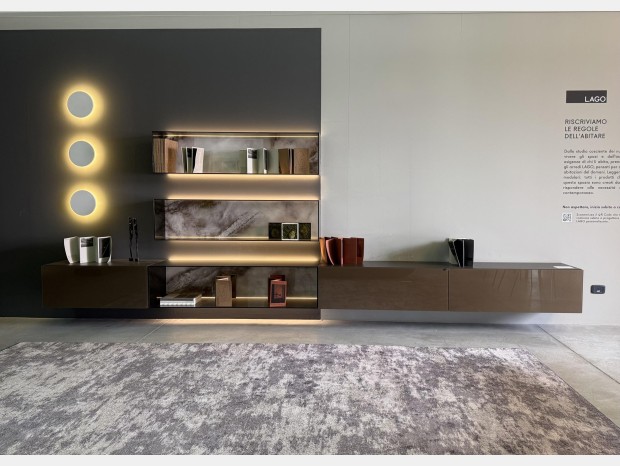 Soggiorno Lago Parete TV 36&8 Glass Storage