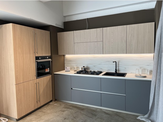 Cucina lineare Stosa Cucine Metropolis Grau opaco