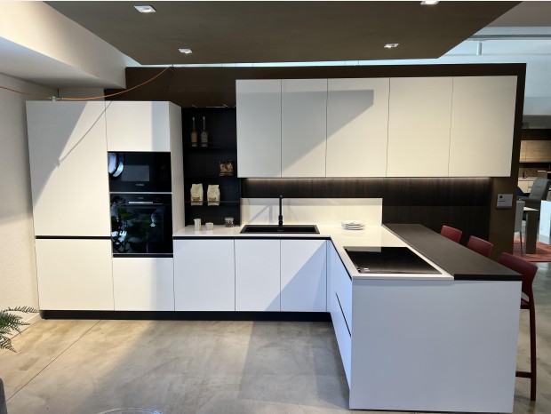 Cucina angolare Stosa Cucine Infinity Bianco