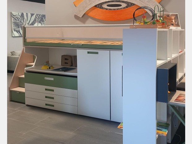Cameretta con soppalco Moretti Compact FLORA