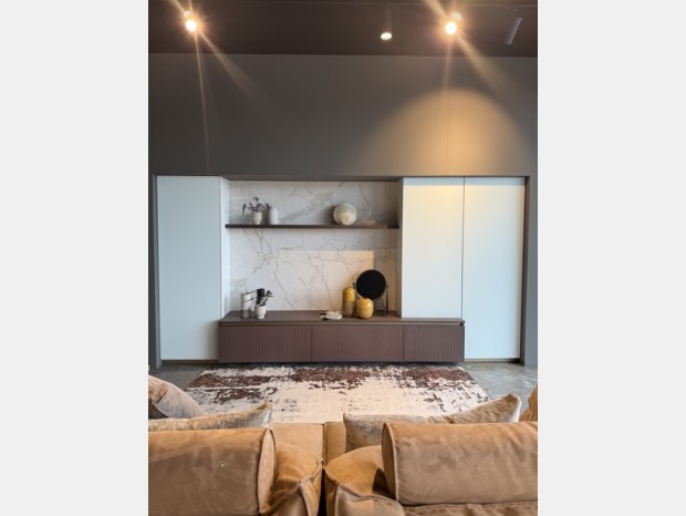 Soggiorno componibile Arredo3 Asia Glass Cannettato