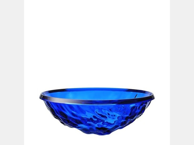 Vaso Kartell Centrotavola Moon Blu acceso