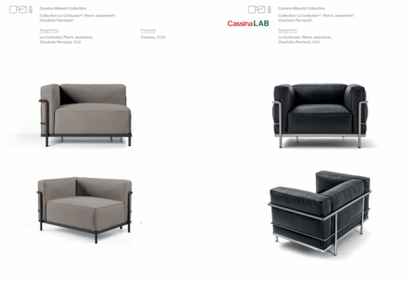 LC3 Fauteuil Grand Confort, grand modèle, durable - poltrona - CASSINA