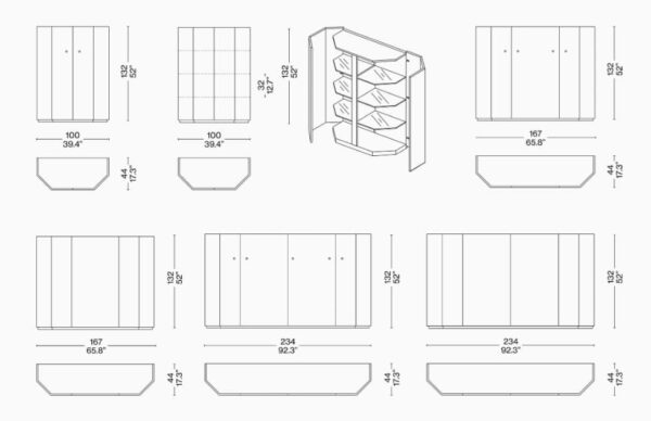 BRAMANTE - Mobile contenitore - CASSINA